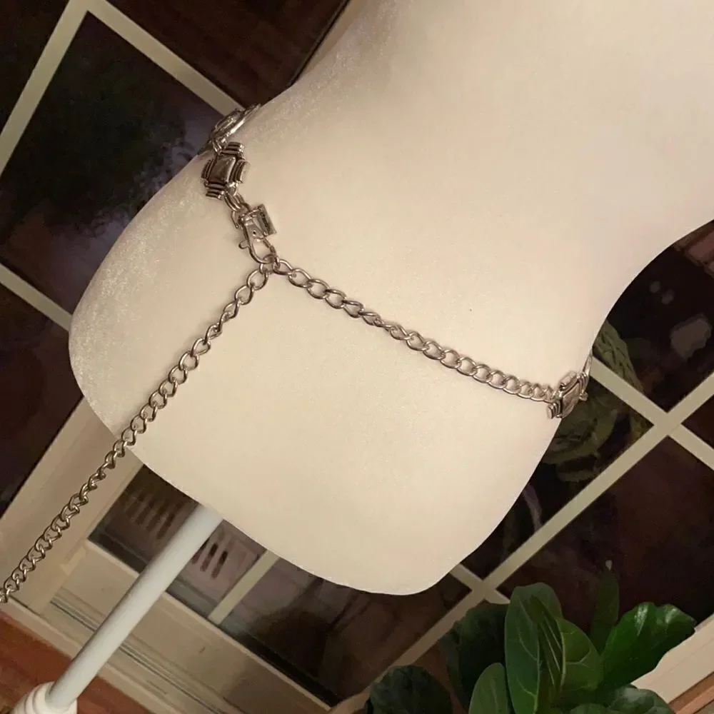 Chico's Silver Concho Style Adjustable Belt